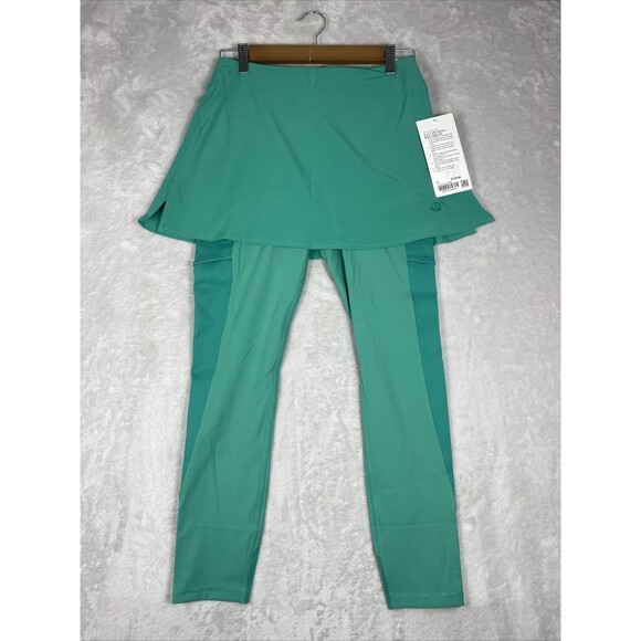 Lululemon 2-in-1 skirt tight Tennis 25” Maldives green NWT RARE size‎ 6